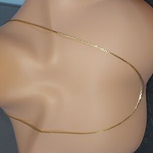 Vintage Monet Gold Plated Chain Necklace 26” Signed Long